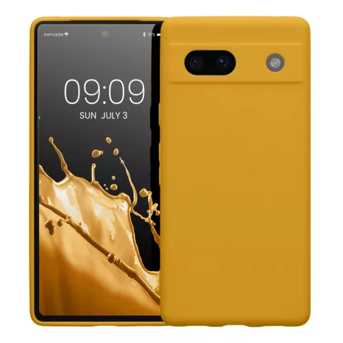 Θήκη Kwmobile για Google Pixel 7a, Πορτοκαλί, Σιλικόνη, 61598.191