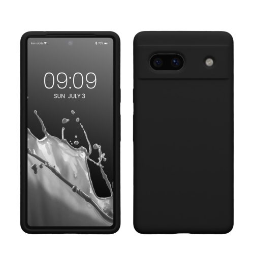 Θήκη Kwmobile για Google Pixel 7a, μαύρη, σιλικόνη, 61597.01