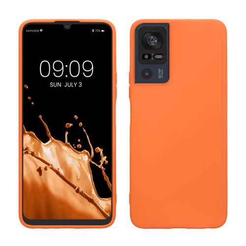 Θήκη Kwmobile για TCL 40 SE, Πορτοκαλί, Σιλικόνη, 60793.15
