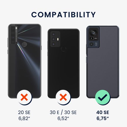 Θήκη Kwmobile για TCL 40 SE, Πορτοκαλί, Σιλικόνη, 60793.15