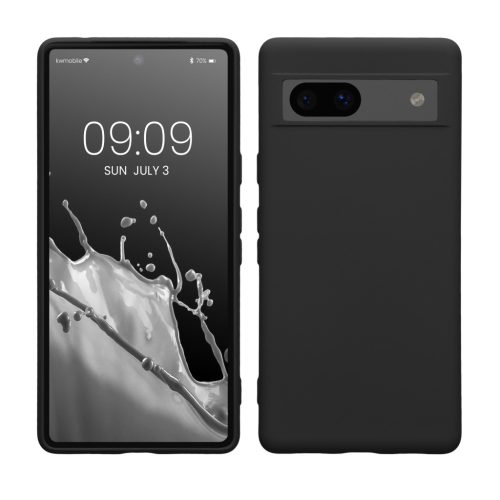 Θήκη Kwmobile για Google Pixel 7a, μαύρη, σιλικόνη, 61614.01