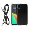 Θήκη Kwmobile με αποσπώμενο κορδόνι για Apple iPhone XR, Διαφανής/Μαύρη, Πολυανθρακικό, 61618.01