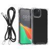 Θήκη Kwmobile με αποσπώμενο κορδόνι για Apple iPhone 14/iPhone 13, Διαφανής/Μαύρη, Πολυανθρακικό, 61620.01