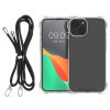 Θήκη Kwmobile με αποσπώμενο κορδόνι για Apple iPhone 14/iPhone 13, Διαφανής/Μαύρη, Πολυανθρακικό, 61620.01