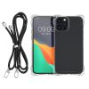 Θήκη Kwmobile με αποσπώμενο κορδόνι για Apple iPhone 12/iPhone 12 Pro, Διαφανής/Μαύρη, Πολυανθρακικό, 61619.01