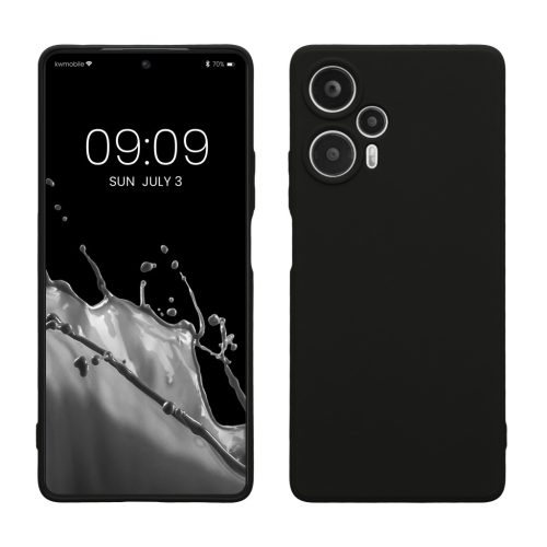 Θήκη Kwmobile για Xiaomi Poco F5, Μαύρη, Σιλικόνη, 61638.01