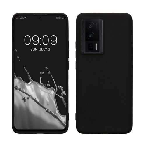 Θήκη Kwmobile για Poco F5 Pro, Μαύρη, Σιλικόνη, 61639.47