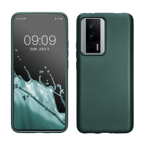 Θήκη Kwmobile για Poco F5 Pro, Πράσινη, Σιλικόνη, 61640.14