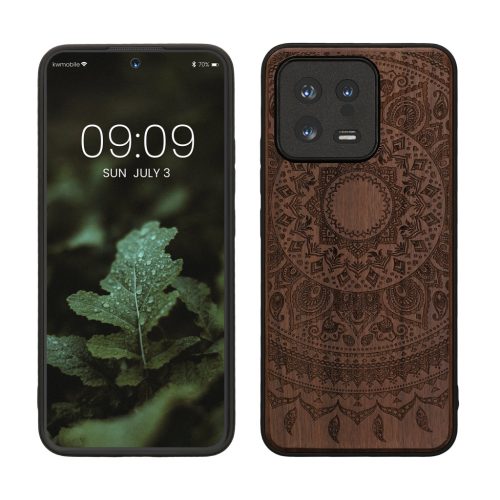 Θήκη Kwmobile για Xiaomi 13 5G, Καφέ, Ξύλο/Σιλικόνη, 60695.02