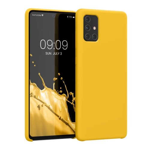 Θήκη Kwmobile για Samsung Galaxy A71, Κίτρινη, Σιλικόνη, 51209.165