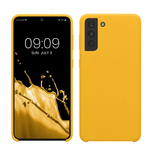 Θήκη Kwmobile για Samsung Galaxy S21 Plus, Κίτρινη, Σιλικόνη, 54066.165