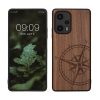 Θήκη Kwmobile για Xiaomi Poco F5, Καφέ, Ξύλο/Σιλικόνη, 61661.01