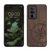 Θήκη Kwmobile για Poco F5 Pro, Καφέ, Ξύλο/Σιλικόνη, 61662.01