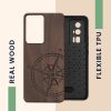 Θήκη Kwmobile για Poco F5 Pro, Καφέ, Ξύλο/Σιλικόνη, 61662.01