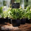 Set 15 Etichete pentru plante din ardezie Navaris cu 15 tije si 2 crete, 10x7 cm, 53850.02