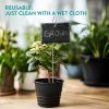 Set 15 Etichete pentru plante din ardezie Navaris cu 15 tije si 2 crete, 10x7 cm, 53850.02