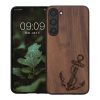 Θήκη Kwmobile για Samsung Galaxy S23 Plus, Καφέ, Ξύλο/Σιλικόνη, 61686.04