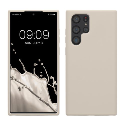 Θήκη Kwmobile για Samsung Galaxy S22 Ultra, Κρεμ, Σιλικόνη, 56765.125