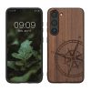 Θήκη Kwmobile για Samsung Galaxy S23, Καφέ, Ξύλο/Σιλικόνη, 61685.02