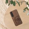 Θήκη Kwmobile για Samsung Galaxy S23, Καφέ, Ξύλο/Σιλικόνη, 61685.02