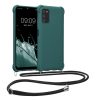 Θήκη Kwmobile με κορδόνι για Samsung Galaxy A03s, πράσινη, σιλικόνη, 58562.78