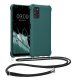 Θήκη Kwmobile με κορδόνι για Samsung Galaxy A03s, πράσινη, σιλικόνη, 58562.78