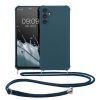 Θήκη Kwmobile με κορδόνι για Samsung Galaxy A14 5G, σκούρο μπλε, σιλικόνη, 60819.17
