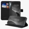 Θήκη Kwmobile για Motorola Moto G73, Μαύρη, Υφασμάτινη/Σιλικόνη, 60833.73