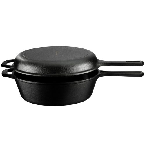 Oala fonta Navaris, 3.6L, 42.6x26.4x11.7 cm, capac dual si manere, negru, 61695.01