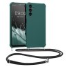 Θήκη Kwmobile με κορδόνι για Samsung Galaxy A14 5G, Πράσινη, Σιλικόνη, 60819.78
