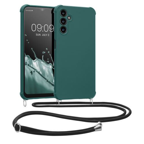 Θήκη Kwmobile με κορδόνι για Samsung Galaxy A14 5G, Πράσινη, Σιλικόνη, 60819.78