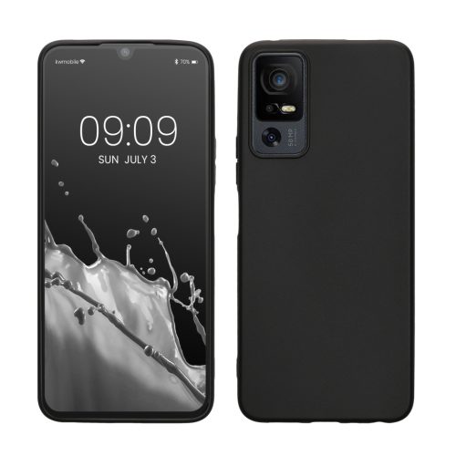 Θήκη Kwmobile για TCL 40 XL, Μαύρη, Σιλικόνη, 61718.47