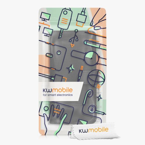 Θήκη Kwmobile για Ulefone Note 16 Pro, Μαύρη, Ύφασμα/Σιλικόνη, 61723.73