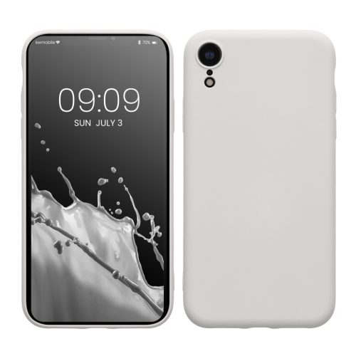 Θήκη Kwmobile για Apple iPhone XR, Λευκή, Σιλικόνη, 49983.48
