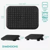 Suport picioare reglabil Navaris, 43x31 cm, 2 trepte, 0-18, birou, negru, plastic