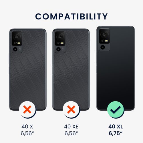 Θήκη Kwmobile για TCL 40 XL, Μωβ, Σιλικόνη, 61718.187