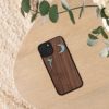 Θήκη Kwmobile για Apple iPhone 14, Καφέ/Πολύχρωμη, Ξύλινη/Σιλικόνη, 59124.05