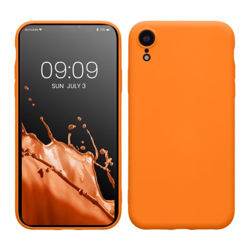 Θήκη Kwmobile για Apple iPhone XR, Πορτοκαλί, Σιλικόνη, 49983.15