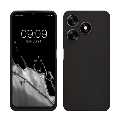 Θήκη Kwmobile για Tecno Spark 10, Μαύρη, Σιλικόνη, 61755.47