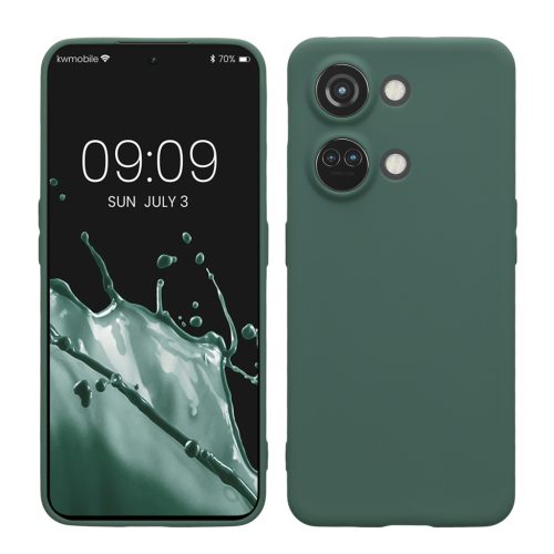 Θήκη Kwmobile για OnePlus Nord 3 5G, Πράσινη, Σιλικόνη, 61767.166