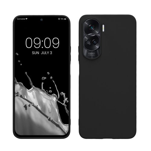 Θήκη Kwmobile για Honor 90 Lite, Μαύρη, Σιλικόνη, 61744.47