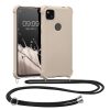 Θήκη Kwmobile με κορδόνι για Google Pixel 4a, Κρεμ, Σιλικόνη, 53842.16