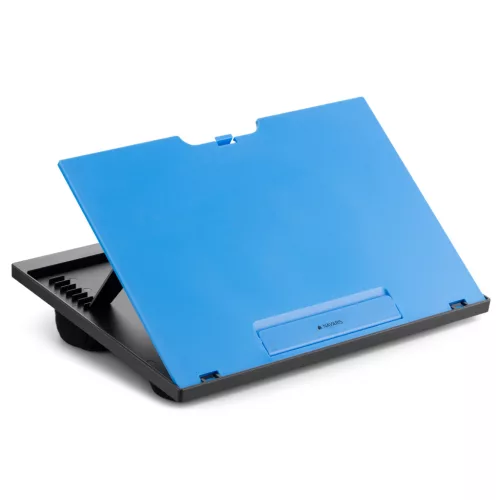 Masa reglabila laptop Navaris, 9 unghiuri, 37.6x28x5.8 cm, perna dubla, negru, plastic/textil