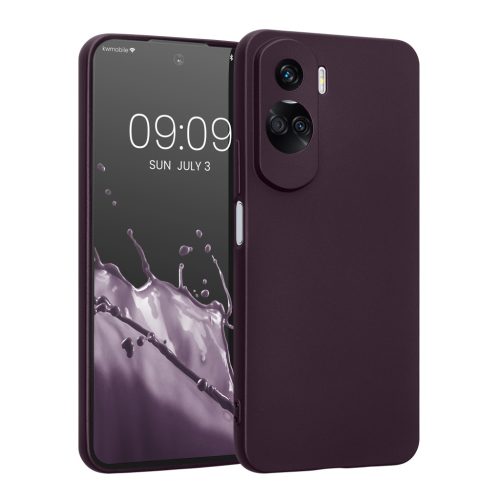 Θήκη Kwmobile για Honor 90 Lite, Σκούρο Μωβ, Σιλικόνη, 61745.115