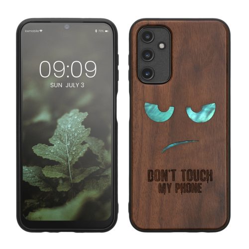 Θήκη Kwmobile για Samsung Galaxy A14 5G, Καφέ, Ξύλο/Σιλικόνη, 60817.08
