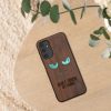 Θήκη Kwmobile για Samsung Galaxy A14 5G, Καφέ, Ξύλο/Σιλικόνη, 60817.08