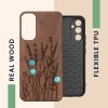 Θήκη Kwmobile για Samsung Galaxy A34 5G, Καφέ, Ξύλο/Σιλικόνη, 60813.09