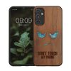 Θήκη Kwmobile για Samsung Galaxy A34 5G, Καφέ, Ξύλο/Σιλικόνη, 60813.08
