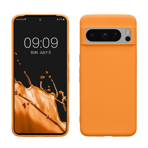 Θήκη Kwmobile για Google Pixel 8 Pro, Πορτοκαλί, Σιλικόνη, 61856.15