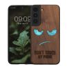 Θήκη Kwmobile για Samsung Galaxy S22, Καφέ, Ξύλο/Σιλικόνη, 58306.08